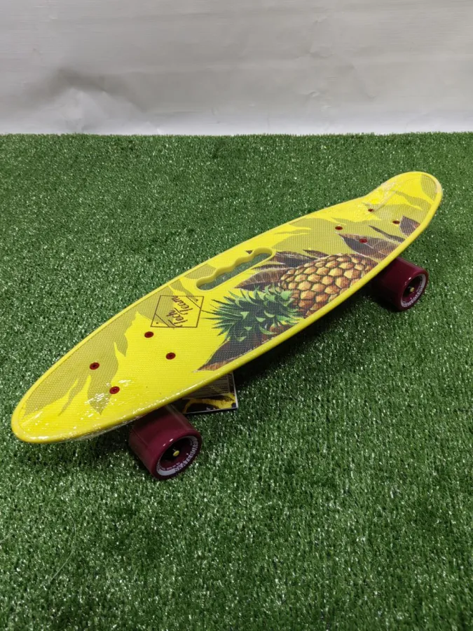 Cкейтборд пластиковый Fishboard 23 print (mini) yellow