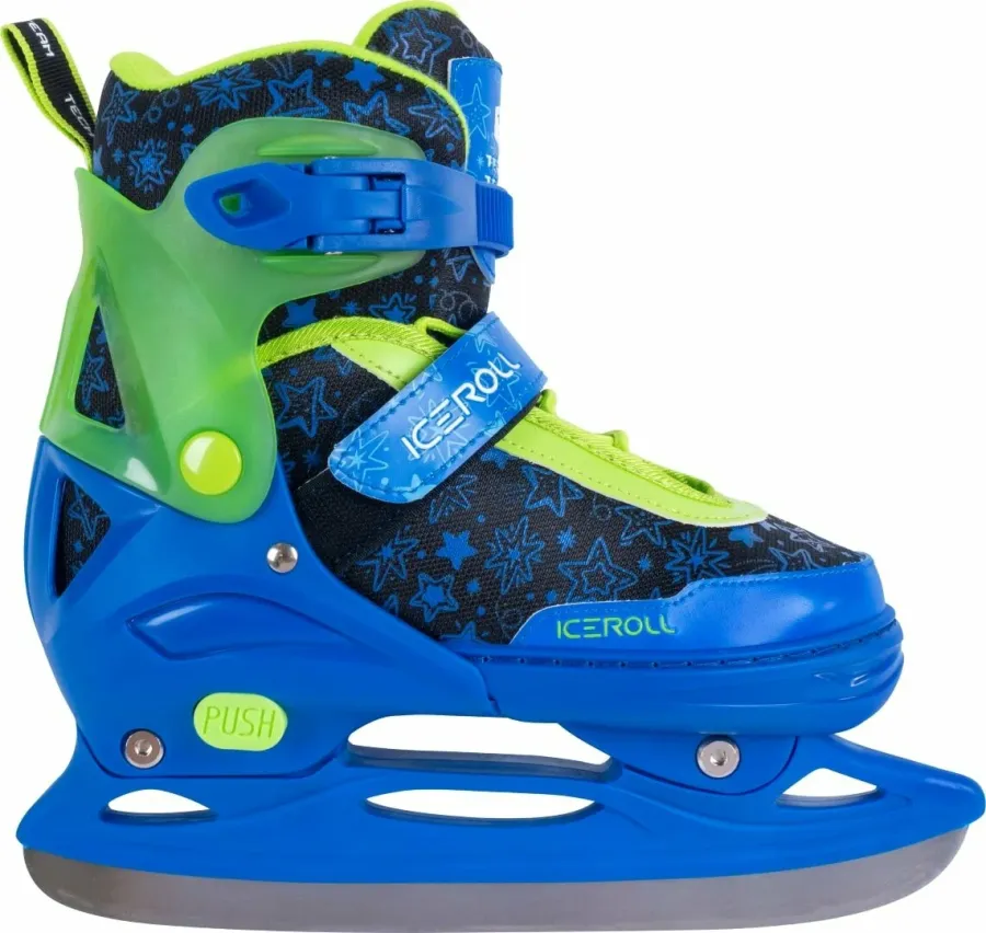 Коньки раздвижные TechTeam Iceroll blue/green
