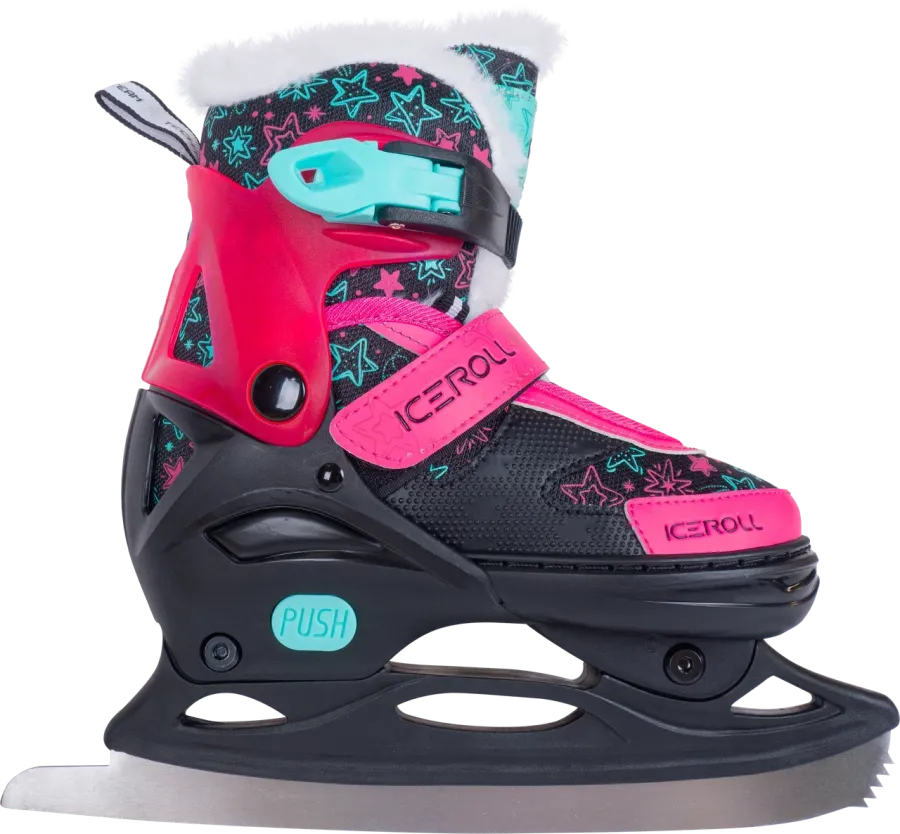 Раздвижные коньки Iceroll black/pink
